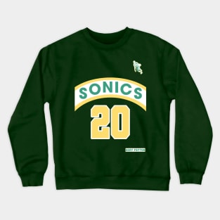 Gary Payton Retro Supersonics Jersey 90s Style Fan Art Crewneck Sweatshirt